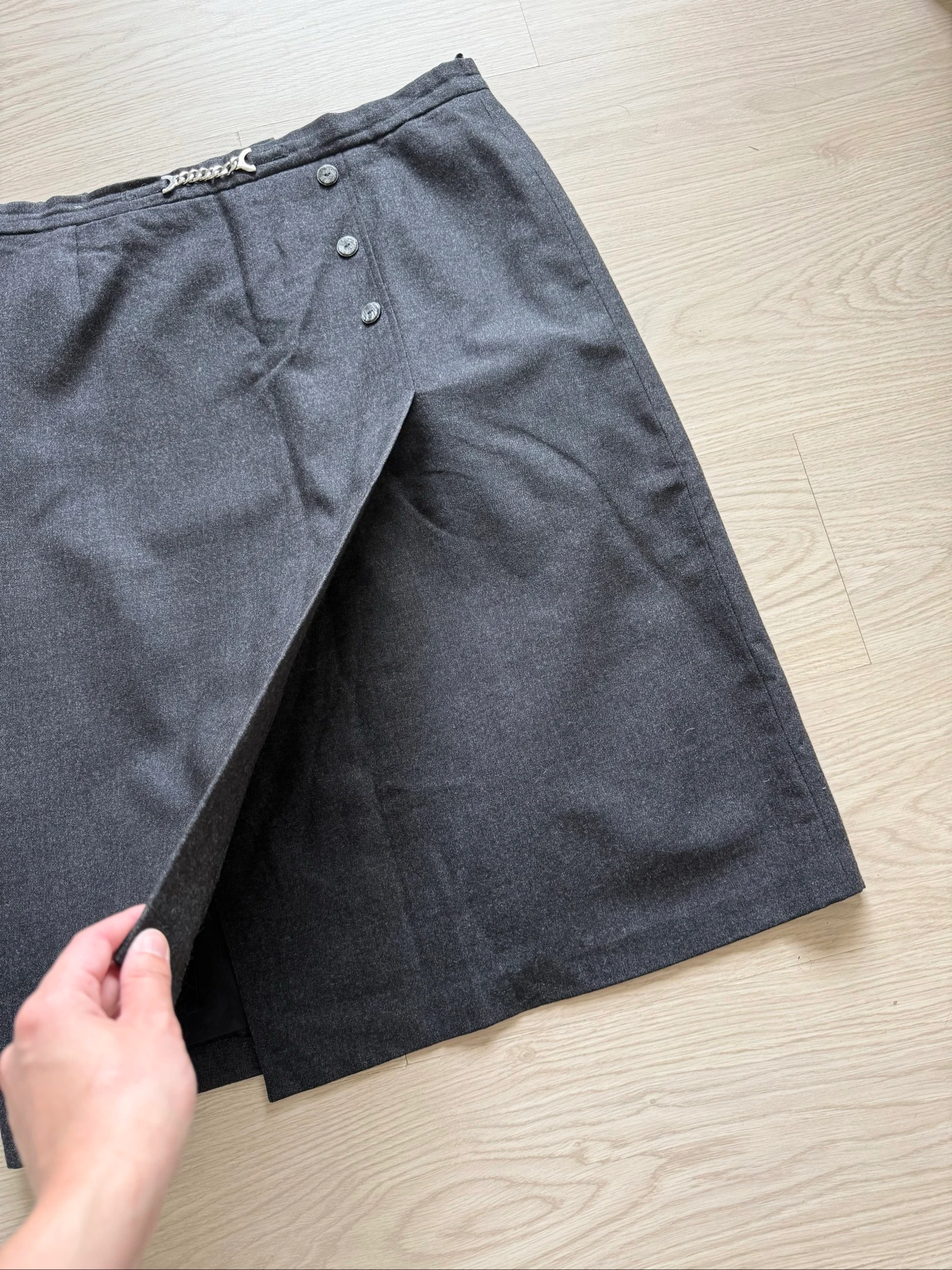 Marcelle griffon grey knee-length skirt size 42 XL – photo 5